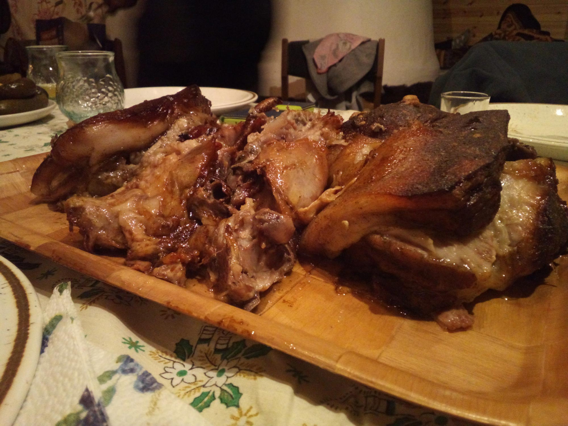 Pig knuckle from the stone stove