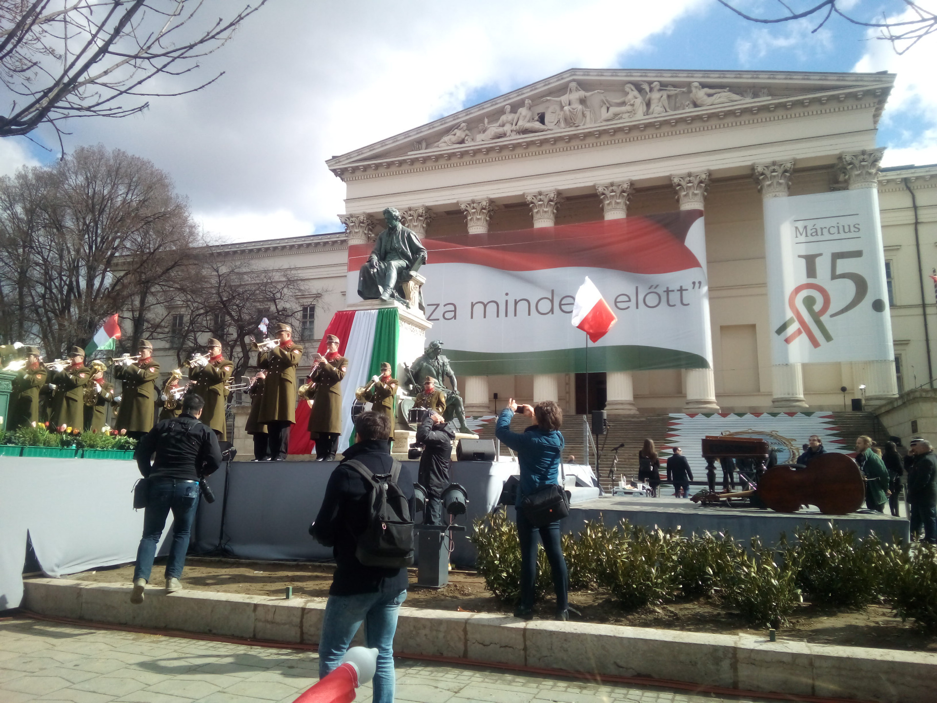 Official celebrations in front of the National Museum in Budapest